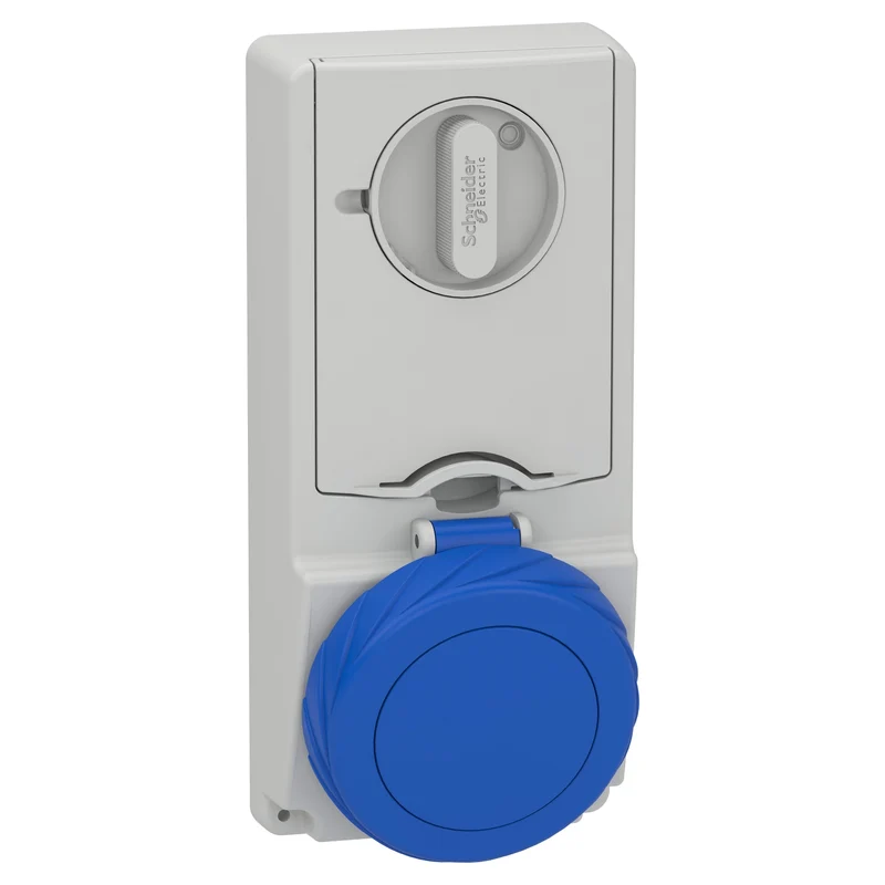Presa da Incasso Interbloccata con Fusibile Schneider Unika IP65 32A 220V 2P+T – 82192