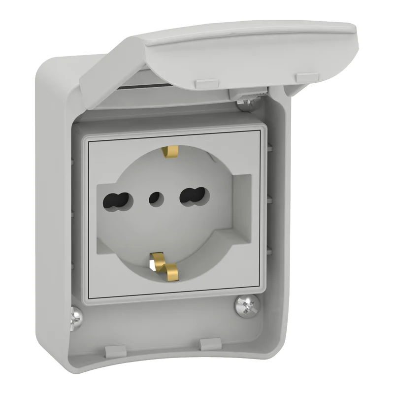 Presa da Incasso Schuko + Bipasso Schneider 10/16A 250V 2P+T – 81146