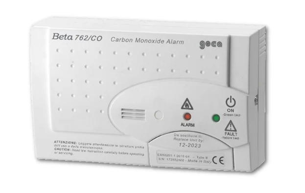Rilevatore Monossido di Carbonio Geca Beta 760 CO 230V con Allarme Ottico e Acustico – 37602391