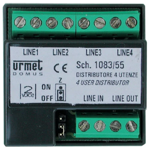 Distributore Urmet 4 Utenze Sistema 2Voice – 1083/55