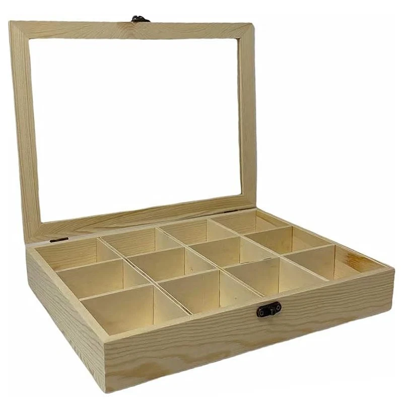 Bacheca In Legno 12 Posti Porta Vetro Espositore Vetrinetta Minuterie Decoupage