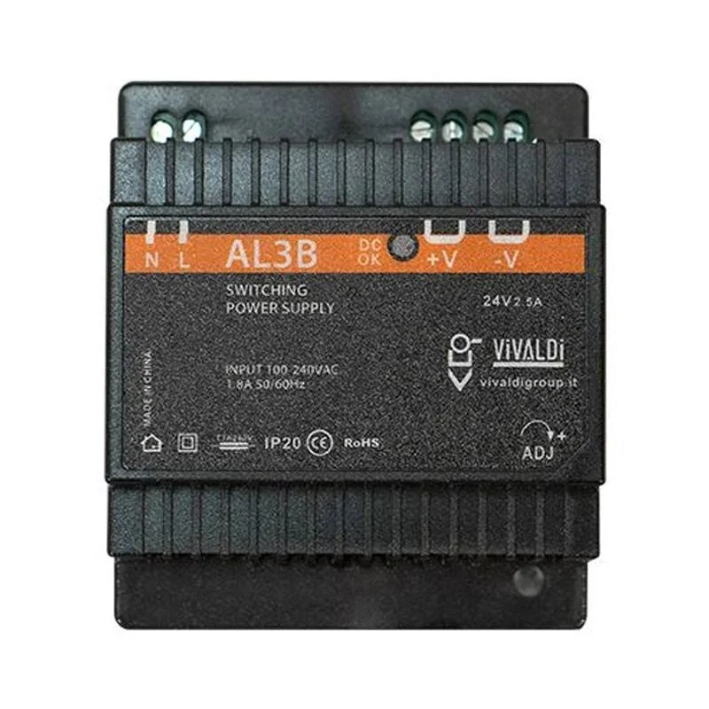 Alimentatore Vivaldi Giove da Barra DIN 24VDC 2,5A – 4,5 Moduli AL3B