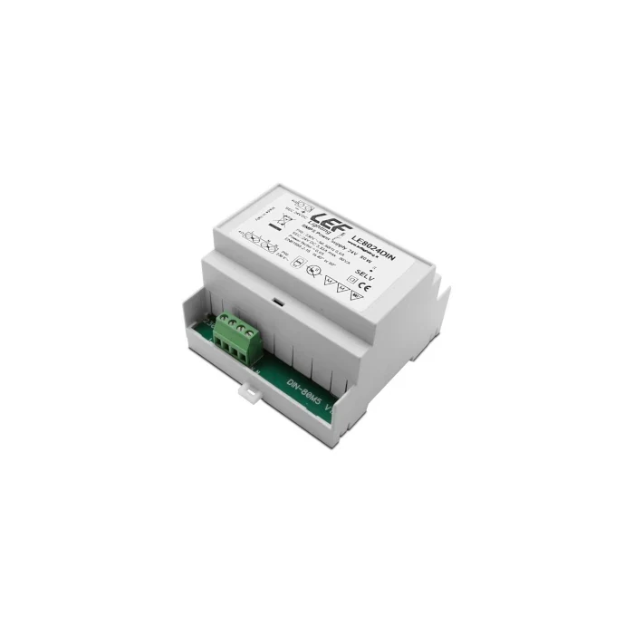 Alimentatore LED Tensione Costante Lef 80W 24VDC per Guida DIN – LE8024DIN