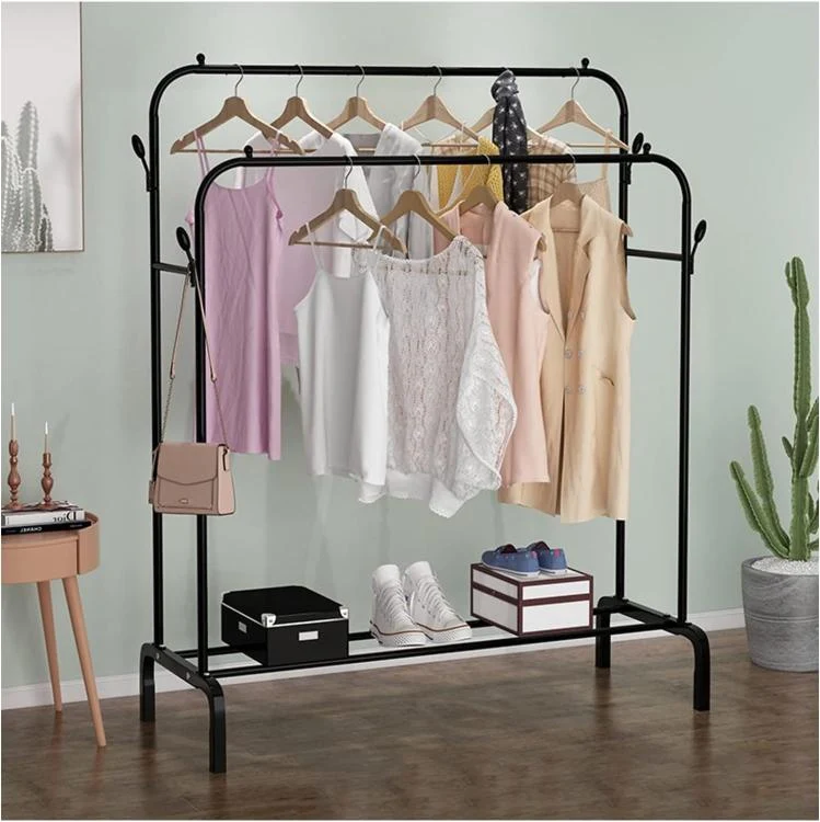 Stender Stand Doppio Appendiabiti Attaccapanni Scarpiera Guardaroba Metallo Nero