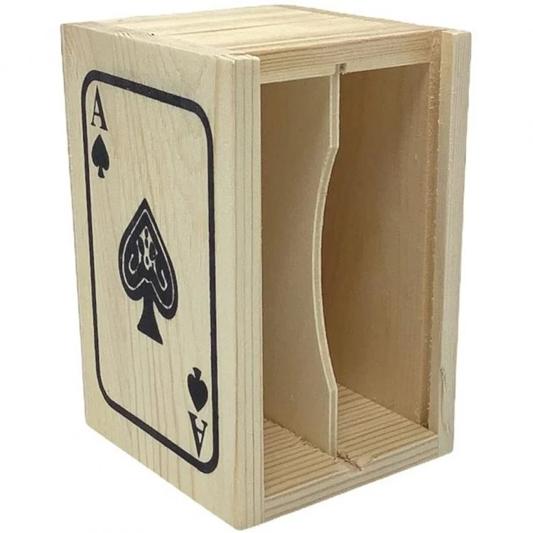 Scatola In Legno Cofanetto Canastra Mazzo Carte Gioco Francesi Napoletane Poker