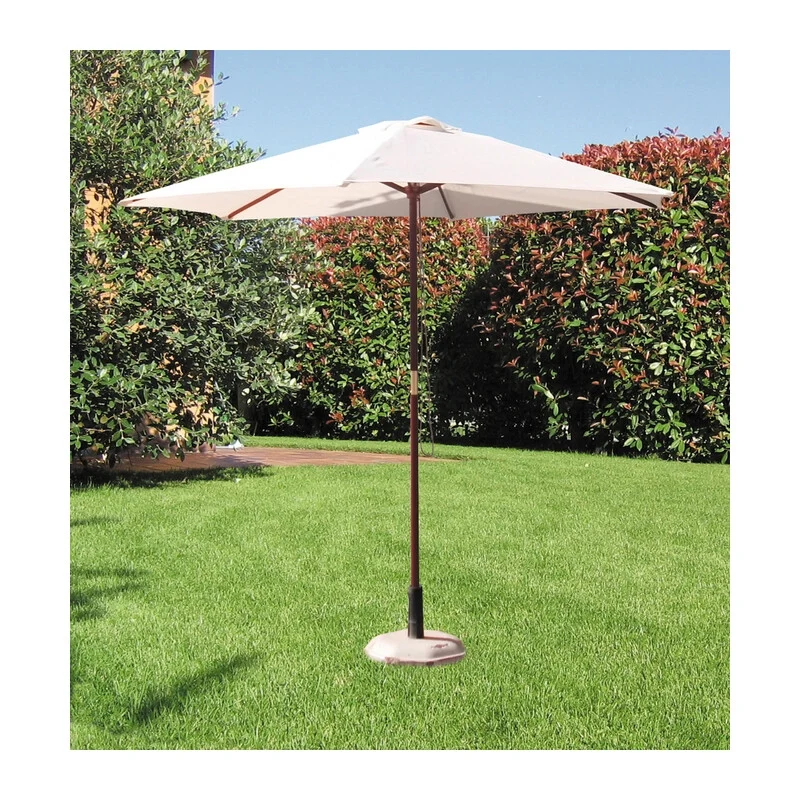 Ombrellone in Legno Tondo Palo 38 Ø 250 cm Bianco