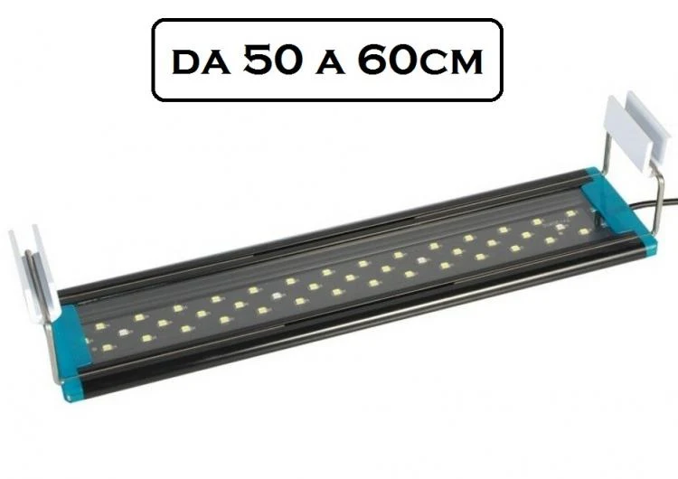 Plafoniera Led Luce Bianca Blu Lampada Per Acquario Barra Da 50 A 60Cm Slim D133