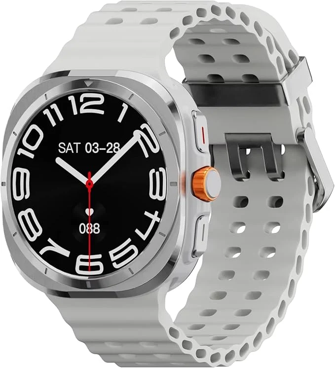 (S7 pro bianco)Smartwatch con Chiamata Bluetooth – Orologio Intelligente Full Touch Fitness Tracker con Display IPS 1.43 Pollici, Batteria 10 Giorni, Monitoraggio Frequenza Cardiaca e Sonno BIANCO