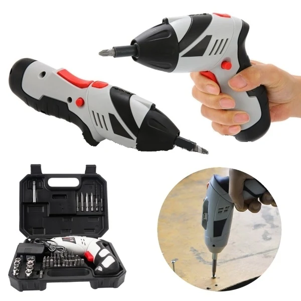 Mini Avvitatore Trapano Elettrico Batteria Ricaricabile Snodabile Con Valigetta