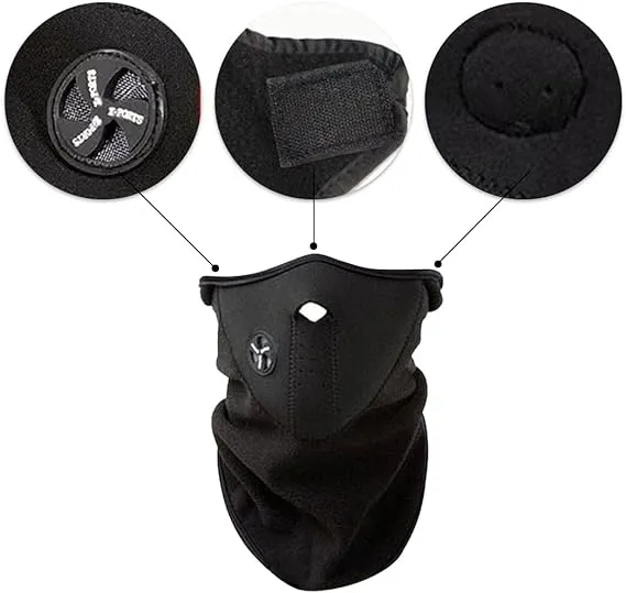 Mascherina Maschera Neoprene Antismog Anti-Smog Scaldacollo Casco Moto Bici Sci