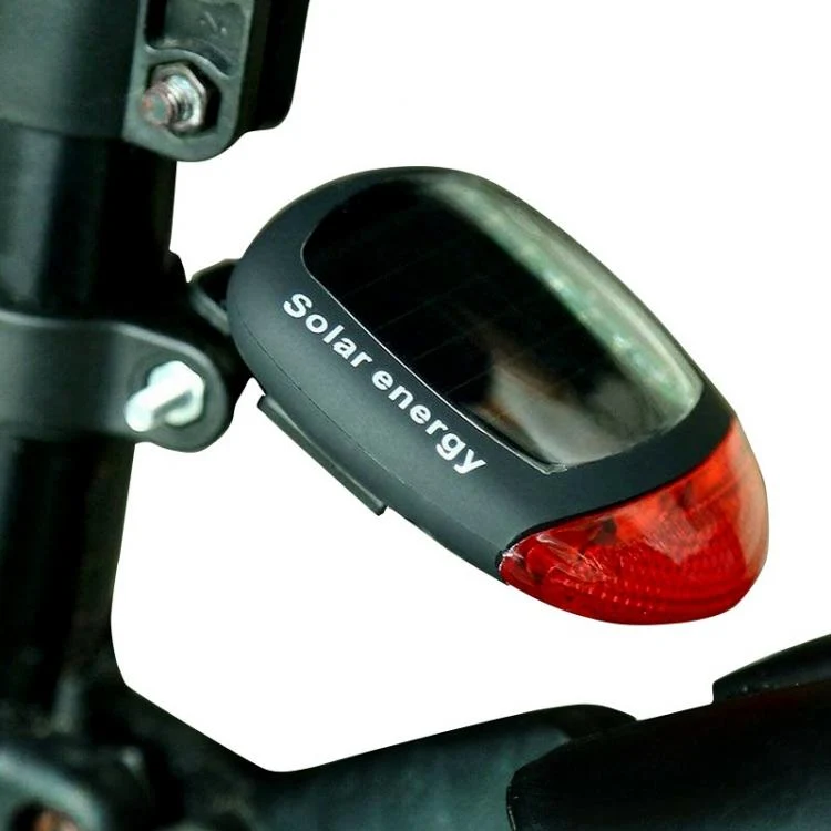 Luce Led Ad Energia Solare Faro Posteriore Bici Fanale Attacco Universale Rosso