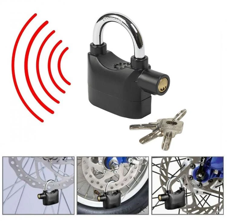 Lucchetto Antifurto Con Allarme Sonoro Per Moto Scooter Bloccadisco Impermeabile