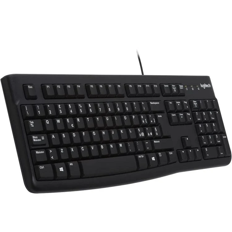 Logitech K120 Tastiera Business Pc Cablata Usb Layout Italiano Qwerty Silenziosa
