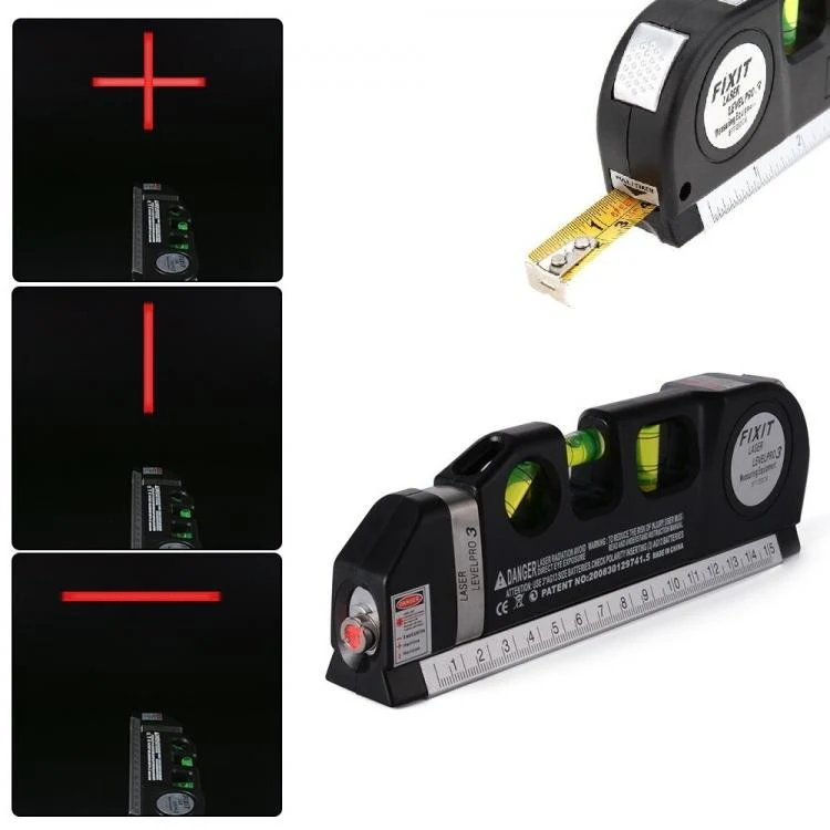 Livella Laser Di Precisione Con Metro Level Pro 4In1 Fai Da Te Elettronica 250Cm