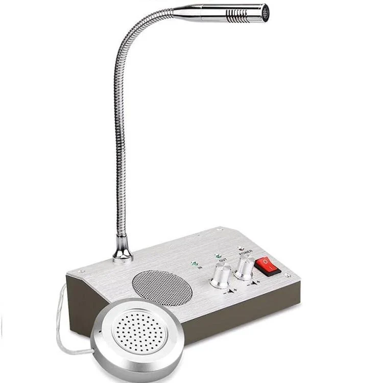 Interfono Per Sportelli Microfono Vivavoce Base Altoparlante 2 Vie Cassa 9 Volt