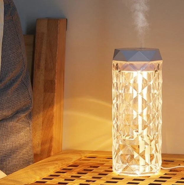 Lampada Led Diamantata Diffusore 900Ml Profumo Umidificatore Aromi Aromaterapia