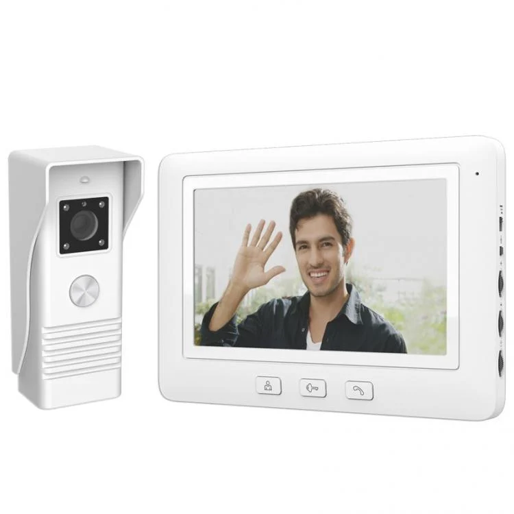 Kit Videocitofono Monofamiliare Mono Monitor 7'' Telecamera Apriporta | Grigio