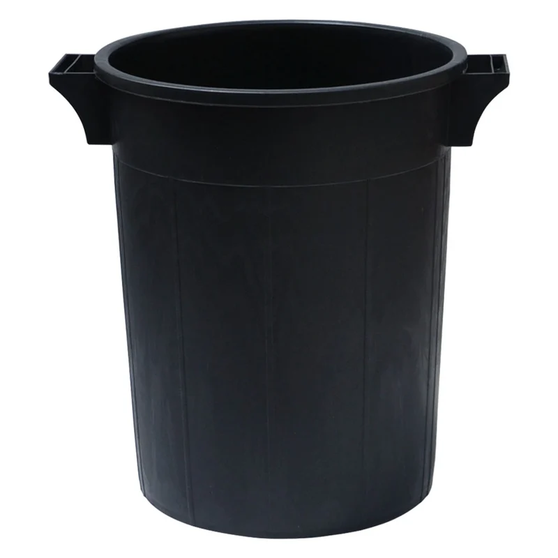 BIDONE IMMONDIZIA SOVRAPPONIBILE Lt 100 - Ø 53 x h 66 cm - nero - ICS