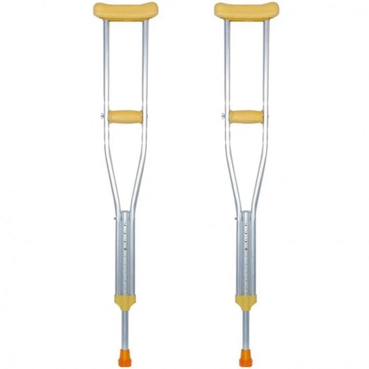 COPPIA STAMPELLE ASCELLARI REGOLABILI LEGA ALLUMINIO FISIOTERAPIA SUPPORTO GAMBE