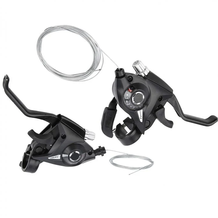 Coppia Comandi Cambio Bici + Leve Freno 3x7 Per Bicicletta Manopole Mtb |Xc-1637