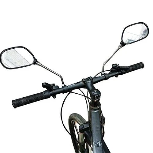COPPIA 2 SPECCHIETTI RIGIDO BICI RETROVISORE SPECCHIO BICICLETTA DESTRO/SINISTRO