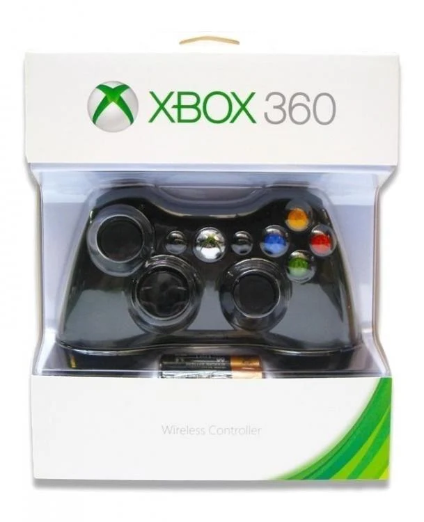 CONTROLLER WIRELESS XBOX 360 NERO MICROSOFT ORIGINALE PAD JOYSTICK SENZA FILO