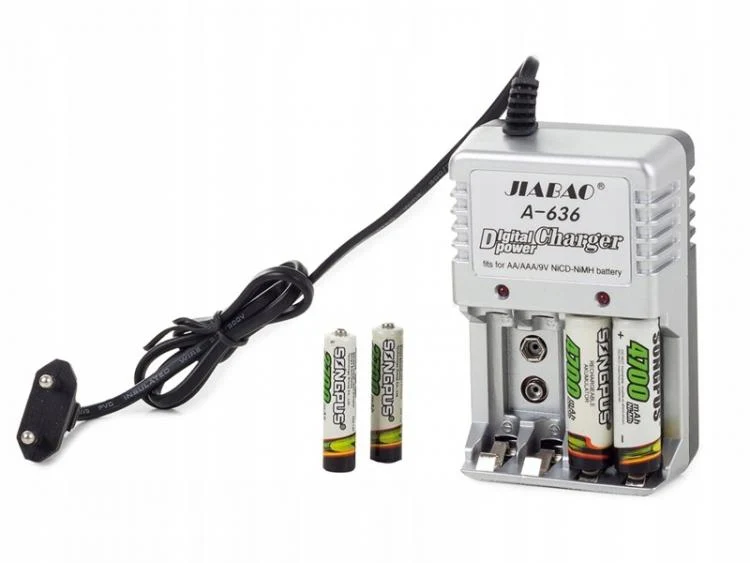 CARICA BATTERIE RICARICABILI CARICATORE 220 VOLT PER PILE AA-AAA 9V AC 220V CASA