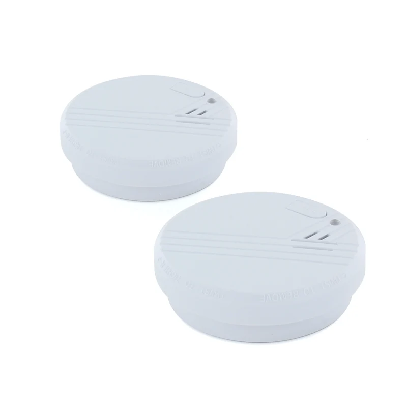 Two optical smoke detectors with 9 V alkaline battery - 1 year