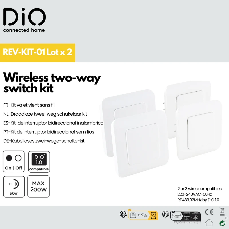 Wireless two-way switch kit (Set of 2)