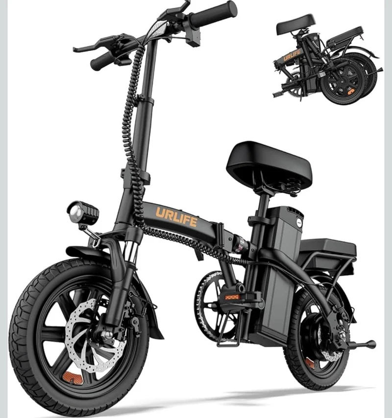 Bici Elettrica, 14" Bicicletta Elettrica Pieghevole con 3 Modalità di Guida, Batteria Rimovibile 48V 7.5Ah Autonomia di 60 km E-bike da per Adulti e piccini