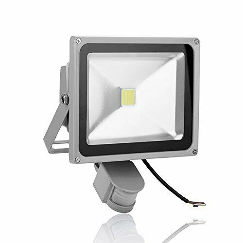 Faro Led 50W Da Esterno Faretto Con Sensore Movimento E Crepuscolare Luce Fredda