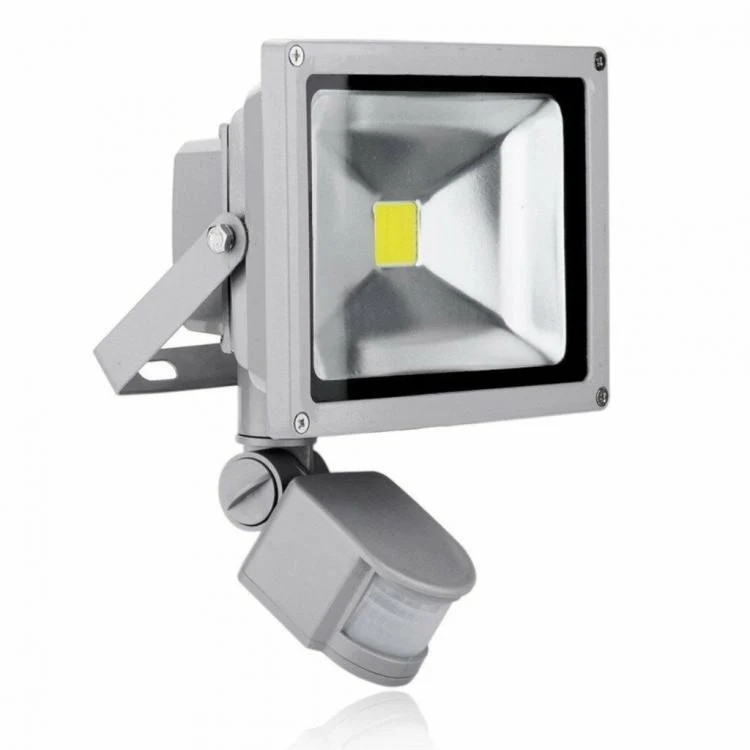 Faro Led 20W Da Esterno Faretto Con Sensore Movimento E Crepuscolare Luce Fredda