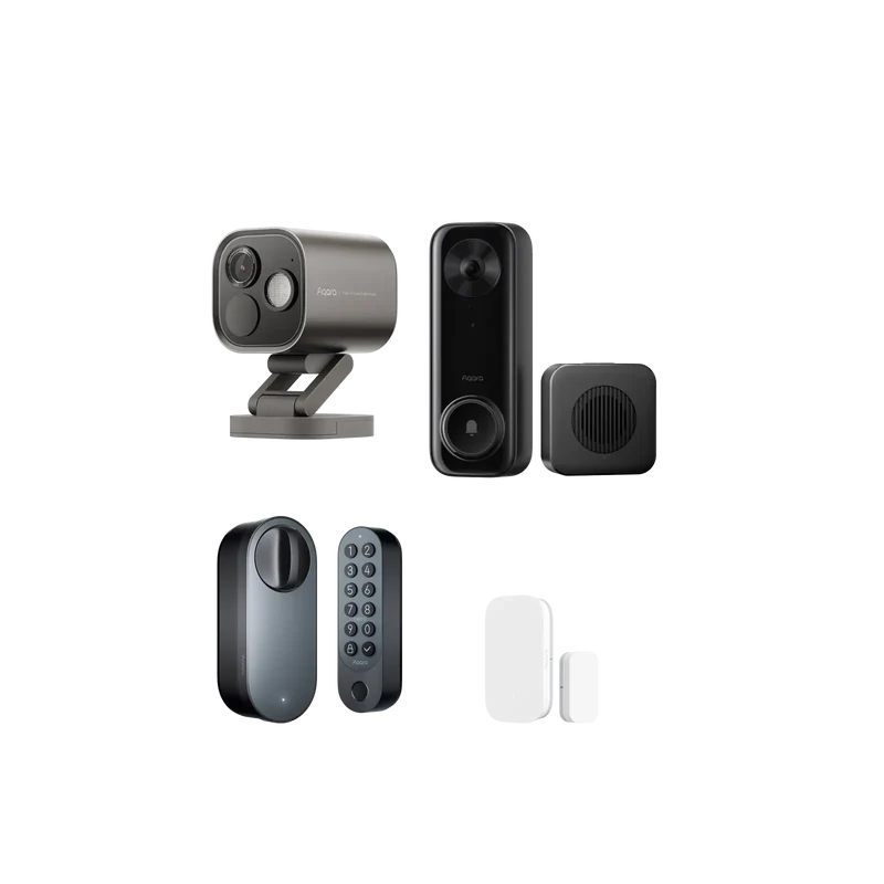 Smart Lock U200 + Camera Hub G5 Pro +Doorbell Camera G400 (Wired) + Door and Window Sensor