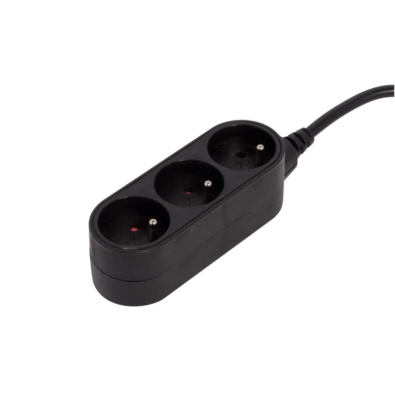 Stylish power strip Black - 3 x 16 A - 1.5 m