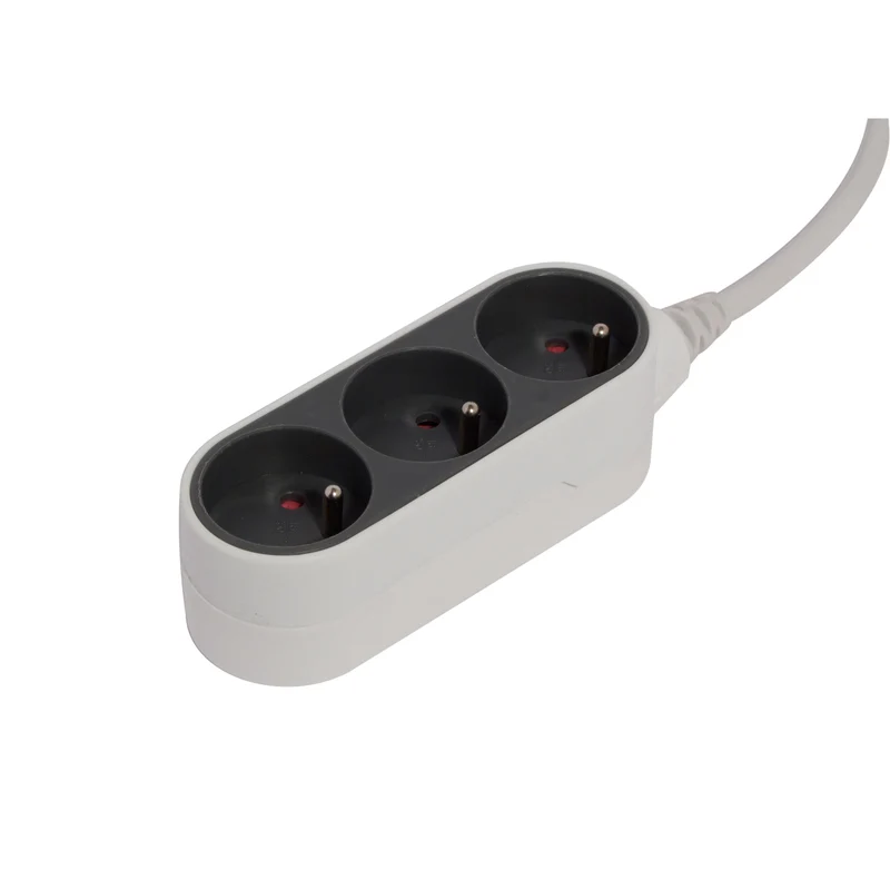 Stylish power strip Grey/White - 3 x 16 A - 1.5 m