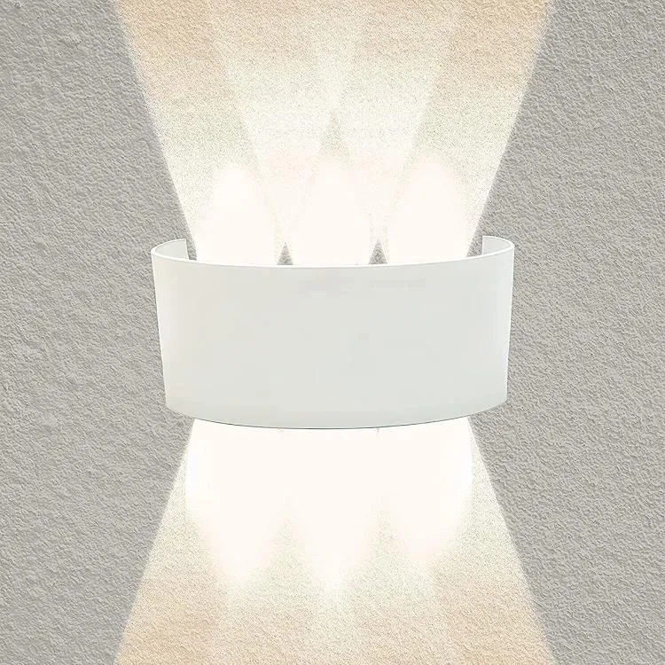 APPLIQUE A PARETE LED BIANCO 18W LUCE CALDA 3000K ESTERNO UP&DOWN IMPERMEABILE