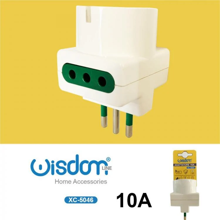 ADATTATORE TRIPLA SPINA S11 P30 10A | 2 PRESE BIPASSO 10/16A + 1 SCHUKO 10/16A |