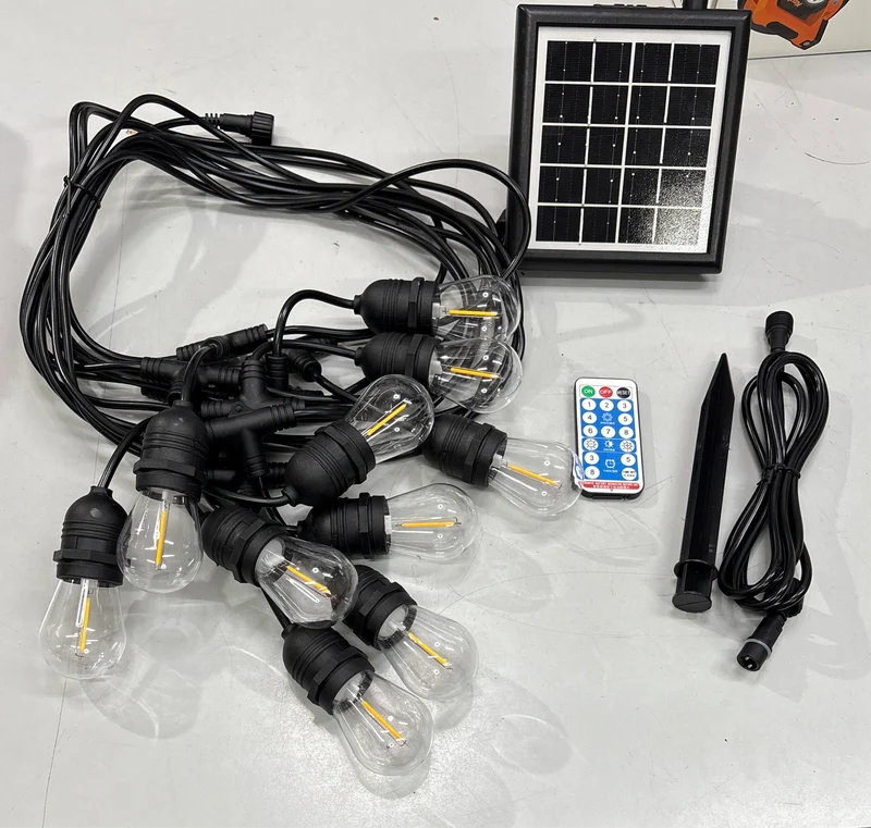 Catena luminosa solare 10 metri 10 lampadine