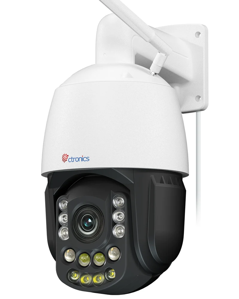 Ctronics 4K 30x Optical Zoom Security Camera Outdoor, 150m Night Vision, 2.4/5Ghz WiFi, AI Human/Vehicle/Pet Detection,Preset Cruise Paths, Metal