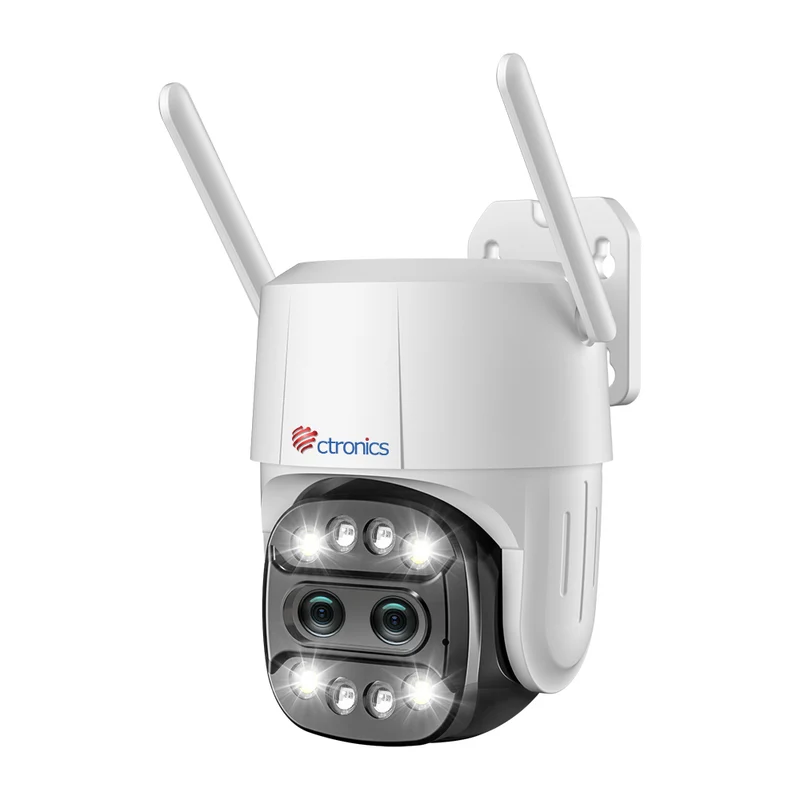 Ctronics 6X Hybrid Zoom Outdoor Surveillance Camera with Dual Lens