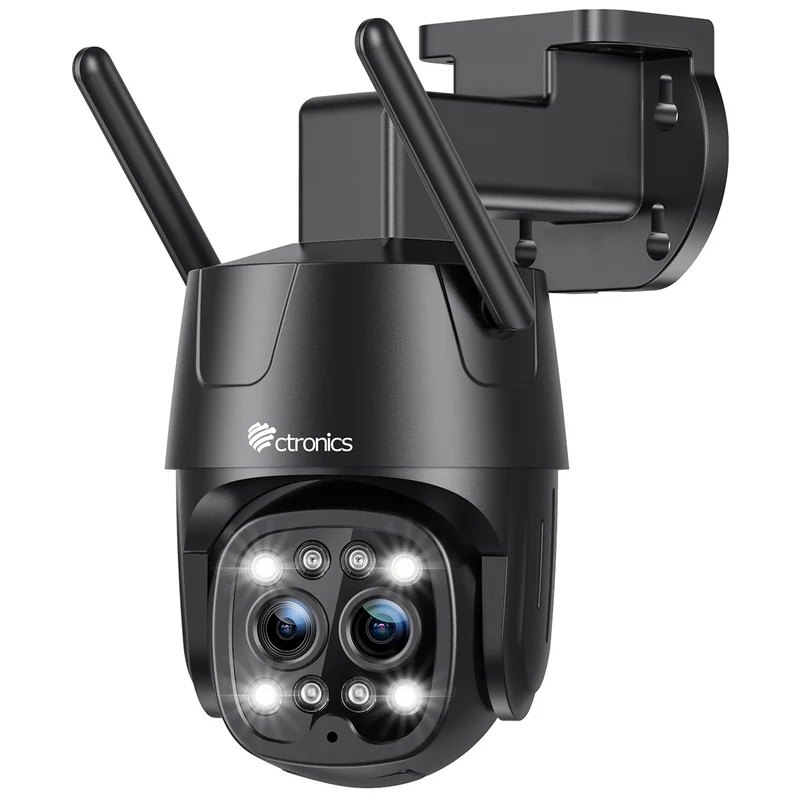 【2nd item $9.99】Smart 2K 4MP Indoor/Outdoor Camera Dual Lens and 6X Hybrid Zoom & 5G/2.4GHz wifi
