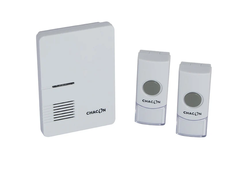 Wireless doorbell + 2 pushbuttons - White