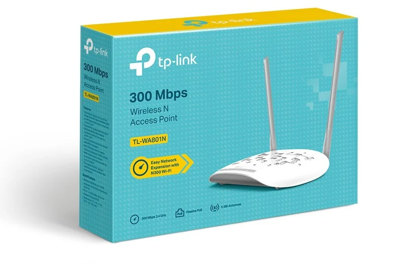 TP-Link TL-WA801N Access Point WiFi N300 e Repeater 2,4 GHz con PoE Passivo