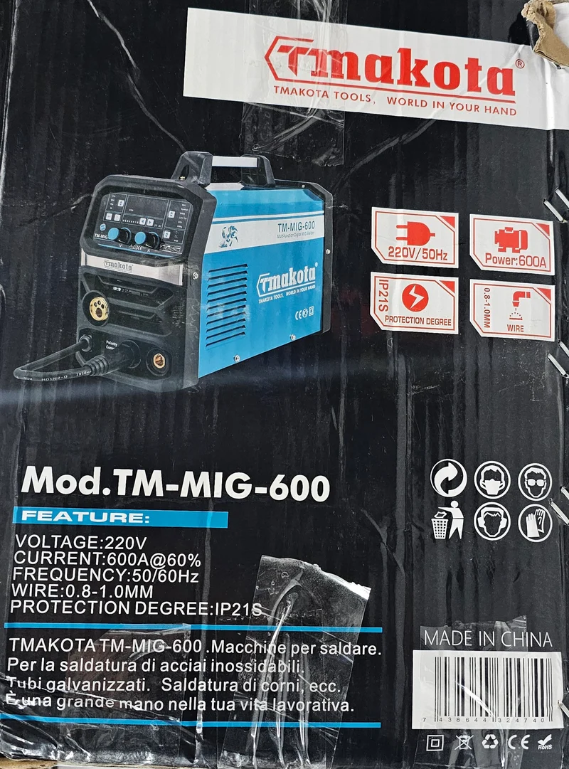 Saldatrice 600 a Filo Continuo Elettrodo MIG MMA TIG Multiprocesso synergic Gas o senza gas 600A