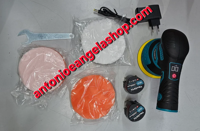 LUCIDATRICE ROTORBITALE CON DOPPIA BATTERIA 18V 6 VELOCITÀ levigatrice