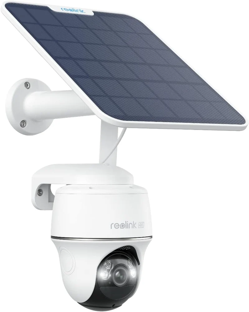 Reolink 3G/4G LTE Telecamera Sim da Esterno Senza Fili, 4K/8MP 360° PTZ Telecamera Batteria con Pannello Solare + 32G SD Card, Rilevamento Smart, Audio a 2 Vie, Visione Notturna a Colori, Go PT Ultra