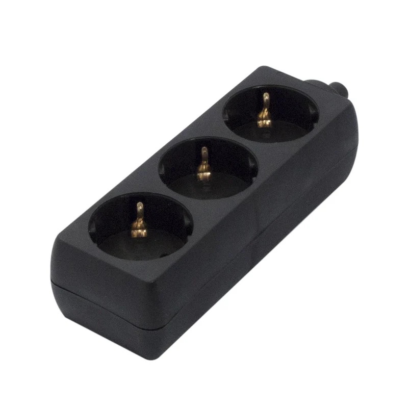 Block 3 x 16 A no cable - black (SCH)