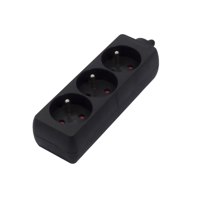 Power strip without cable 3 x 16 A - Black