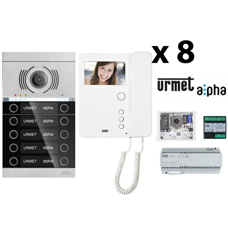 URMET 1783/328 - KIT Videocitofonico 8 famiglie Urmet Alpha