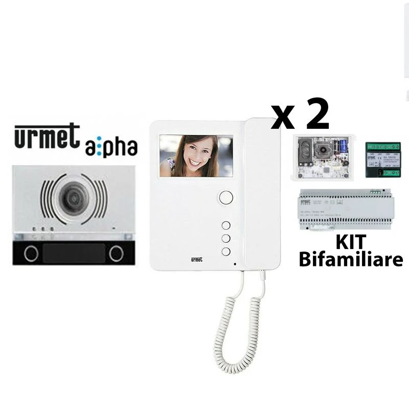 URMET 1783/322 - KIT Videocitofonico Bifamiliare Urmet Alpha